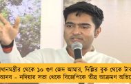 প্রধানমন্ত্রীর থেকে ১০ গুণ জেদ আমার, দিল্লির বুক থেকে টাকা ছিনিয়ে আনব – নদিয়ার সভা থেকে বিজেপিকে তীব্র আক্রমণ অভিষেকের