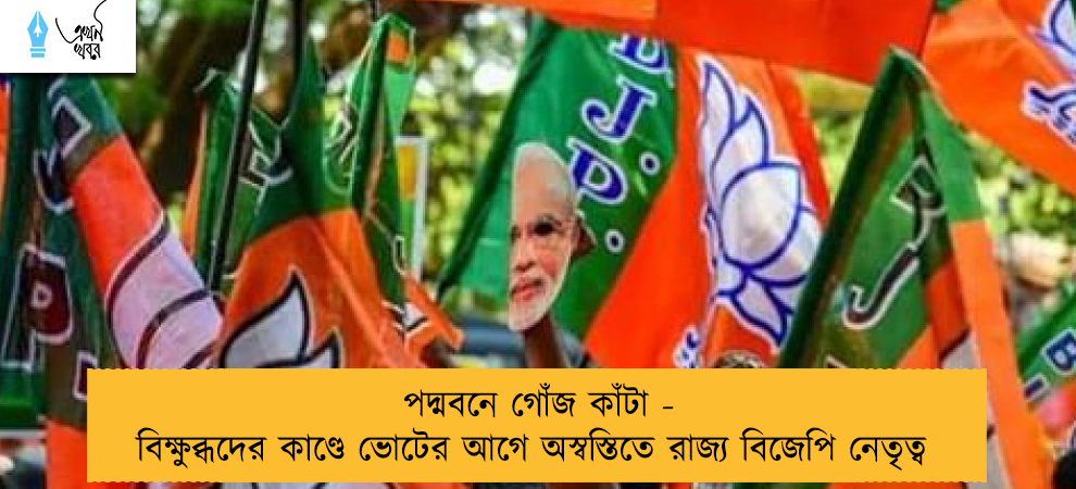 পদ্মবনে গোঁজ কাঁটা - বিক্ষুব্ধদের কাণ্ডে ভোটের আগে অস্বস্তিতে রাজ্য বিজেপি নেতৃত্ব