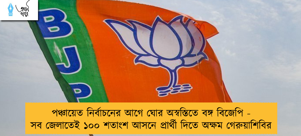 পঞ্চায়েত নির্বাচনের আগে ঘোর অস্বস্তিতে বঙ্গ বিজেপি - সব জেলাতেই ১০০ শতাংশ আসনে প্রার্থী দিতে অক্ষম গেরুয়াশিবির