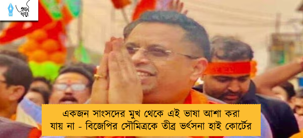 একজন সাংসদের মুখ থেকে এই ভাষা আশা করা যায় না - বিজেপির সৌমিত্রকে তীব্র ভর্ৎসনা হাই কোর্টের