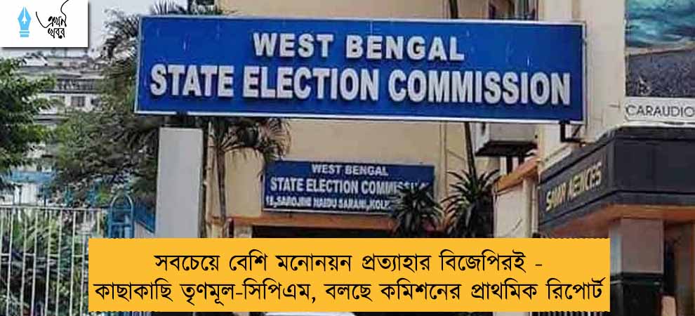 সবচেয়ে বেশি মনোনয়ন প্রত্যাহার বিজেপিরই - কাছাকাছি তৃণমূল-সিপিএম, বলছে কমিশনের প্রাথমিক রিপোর্ট