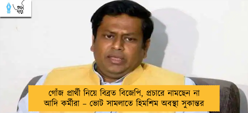গোঁজ প্রার্থী নিয়ে বিব্রত বিজেপি, প্রচারে নামছেন না আদি কর্মীরা – ভোট সামলাতে হিমশিম অবস্থা সুকান্তর