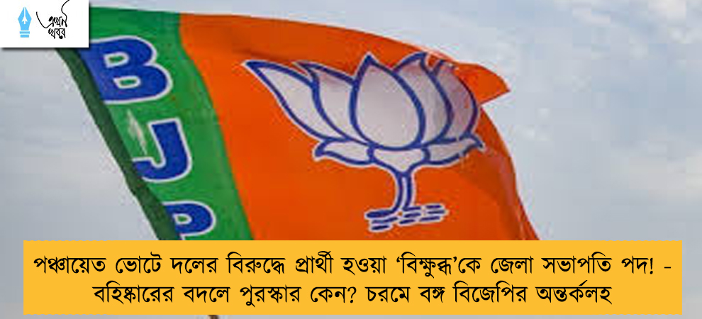 পঞ্চায়েত ভোটে দলের বিরুদ্ধে প্রার্থী হওয়া ‘বিক্ষুব্ধ’কে জেলা সভাপতি পদ! - বহিষ্কারের বদলে পুরস্কার কেন? চরমে বঙ্গ বিজেপির অন্তর্কলহ