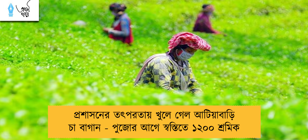 প্রশাসনের তৎপরতায় খুলে গেল আটিয়াবাড়ি চা বাগান - পুজোর আগে স্বস্তিতে ১২০০ শ্রমিক