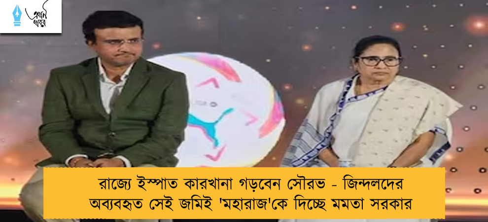 রাজ্যে ইস্পাত কারখানা গড়বেন সৌরভ - জিন্দলদের অব্যবহৃত সেই জমিই 'মহারাজ'কে দিচ্ছে মমতা সরকার