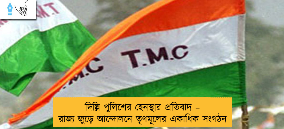 দিল্লি পুলিশের হেনস্থার প্রতিবাদ – রাজ্য জুড়ে আন্দোলনে তৃণমূলের একাধিক সংগঠন
