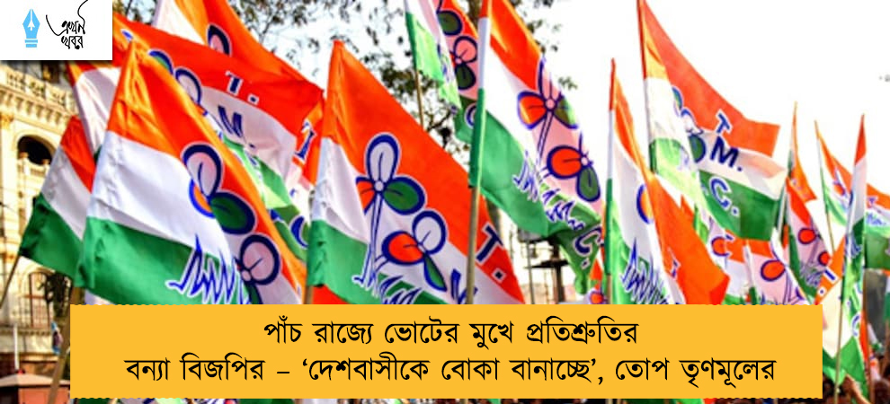 পাঁচ রাজ্যে ভোটের মুখে প্রতিশ্রুতির বন্যা বিজপির – ‘দেশবাসীকে বোকা বানাচ্ছে’, তোপ তৃণমূলের
