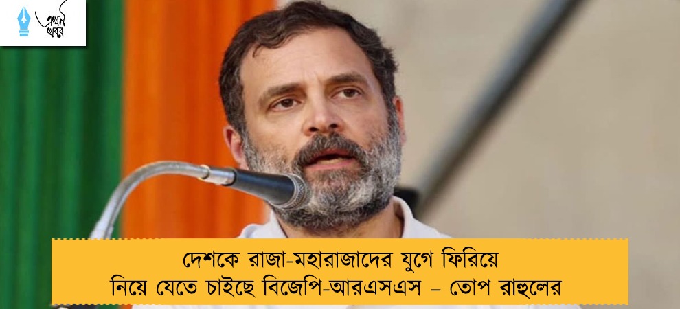 দেশকে রাজা-মহারাজাদের যুগে ফিরিয়ে নিয়ে যেতে চাইছে বিজেপি-আরএসএস – তোপ রাহুলের