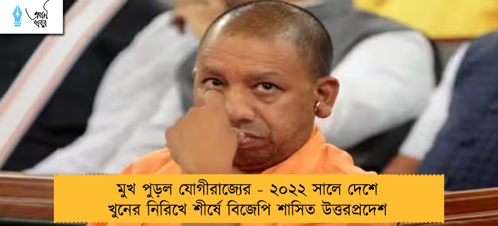 মুখ পুড়ল যোগীরাজ্যের - ২০২২ সালে দেশে খুনের নিরিখে শীর্ষে বিজেপিশাসিত উত্তরপ্রদেশ