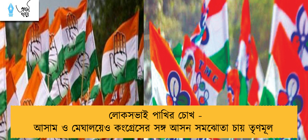লোকসভাই পাখির চোখ - আসাম ও মেঘালয়েও কংগ্রেসের সঙ্গ আসন সমঝোতা চায় তৃণমূল