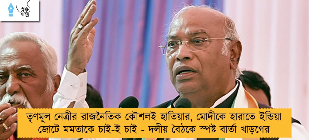তৃণমূল নেত্রীর রাজনৈতিক কৌশলই হাতিয়ার, মোদীকে হারাতে ইন্ডিয়া জোটে মমতাকে চাই-ই চাই - দলীয় বৈঠকে স্পষ্ট বার্তা খাড়গের