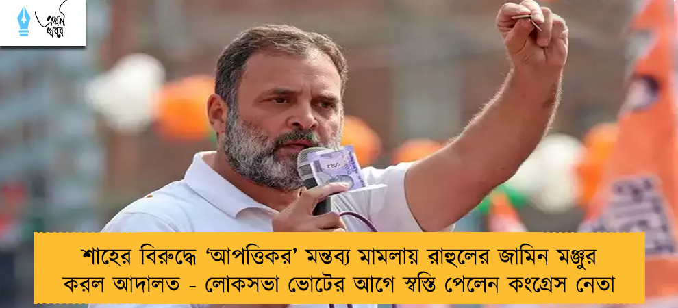শাহের বিরুদ্ধে ‘আপত্তিকর’ মন্তব্য মামলায় রাহুলের জামিন মঞ্জুর করল আদালত - লোকসভা ভোটের আগে স্বস্তি পেলেন কংগ্রেস নেতা