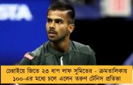 চেন্নাইয়ে জিতে ২৩ ধাপ লাফ সুমিতের - ক্রমতালিকায় ১০০-এর মধ্যে চলে এলেন তরুণ টেনিস প্রতিভা