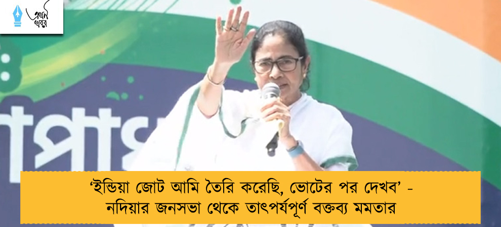 ‘ইন্ডিয়া জোট আমি তৈরি করেছি, ভোটের পর দেখব’ - নদিয়ার জনসভা থেকে তাৎপর্যপূর্ণ বক্তব্য মমতার
