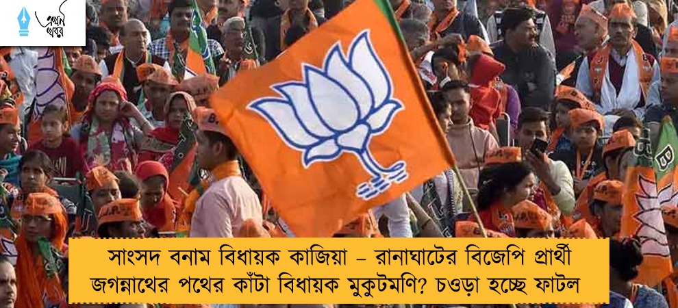 সাংসদ বনাম বিধায়ক কাজিয়া – রানাঘাটের বিজেপি প্রার্থী জগন্নাথের পথের কাঁটা বিধায়ক মুকুটমণি? চওড়া হচ্ছে ফাটল