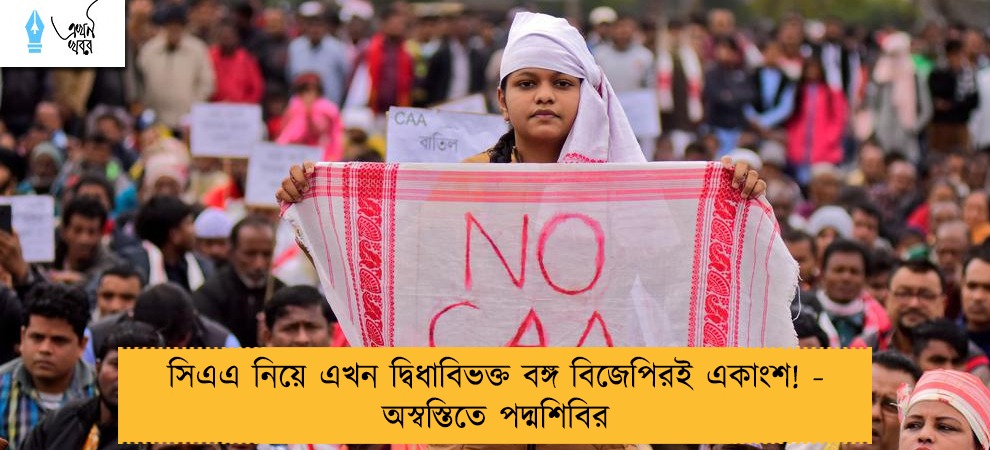 সিএএ নিয়ে এখন দ্বিধাবিভক্ত বঙ্গ বিজেপিরই একাংশ! - অস্বস্তিতে পদ্মশিবির