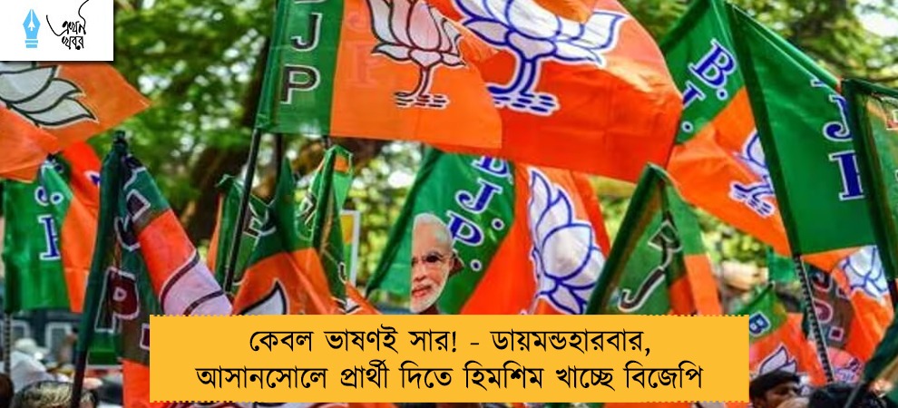 কেবল ভাষণই সার! - ডায়মন্ডহারবার, আসানসোলে প্রার্থী দিতে হিমশিম খাচ্ছে বিজেপি