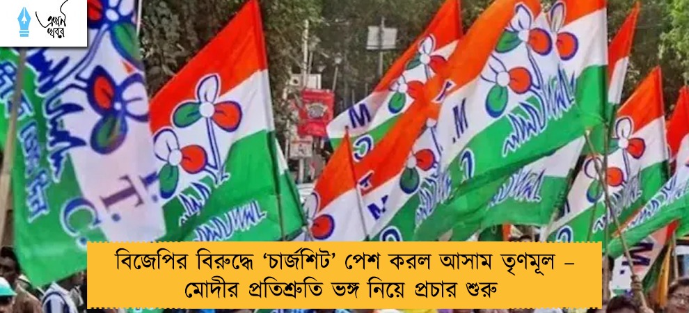 বিজেপির বিরুদ্ধে ‘চার্জশিট’ পেশ করল আসাম তৃণমূল – মোদীর প্রতিশ্রুতি ভঙ্গ নিয়ে প্রচার শুরু