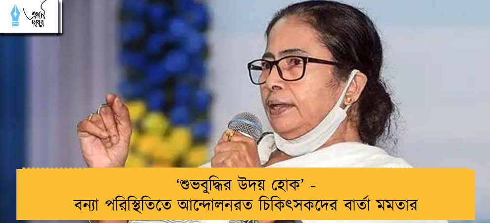 ‘শুভবুদ্ধির উদয় হোক’ - বন্যা পরিস্থিতিতে আন্দোলনরত চিকিৎসকদের বার্তা মমতার