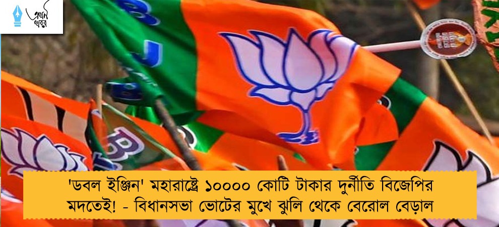 'ডবল ইঞ্জিন' মহারাষ্ট্রে ১০০০০ কোটি টাকার দুর্নীতি বিজেপির মদতেই! - বিধানসভা ভোটের মুখে ঝুলি থেকে বেরোল বেড়াল