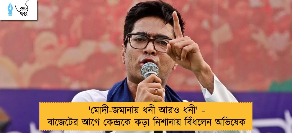'মোদী-জমানায় ধনী আরও ধনী' - বাজেটের আগে কেন্দ্রকে কড়া নিশানায় বিঁধলেন অভিষেক