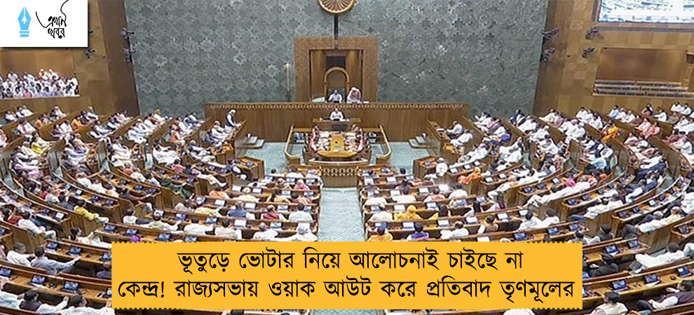 ভূতুড়ে ভোটার নিয়ে আলোচনাই চাইছে না কেন্দ্র! রাজ্যসভায় ওয়াক আউট করে প্রতিবাদ তৃণমূলের