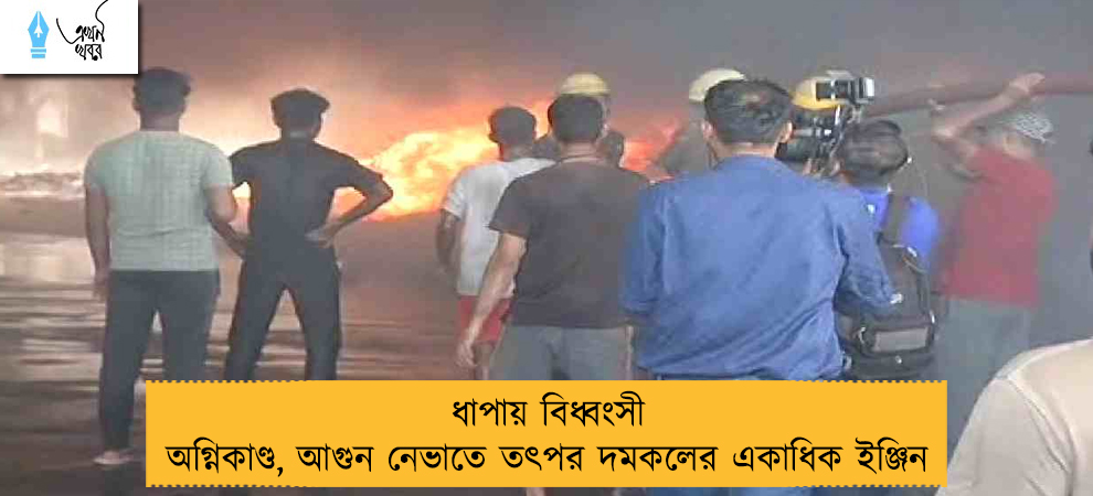 ধাপায় বিধ্বংসী অগ্নিকাণ্ড, আগুন নেভাতে তৎপর দমকলের একাধিক ইঞ্জিন