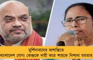 মুর্শিদাবাদের অশান্তিতে বাংলাদেশ যোগ! কেন্দ্রকে দায়ী করে শাহকে নিশানা মমতার