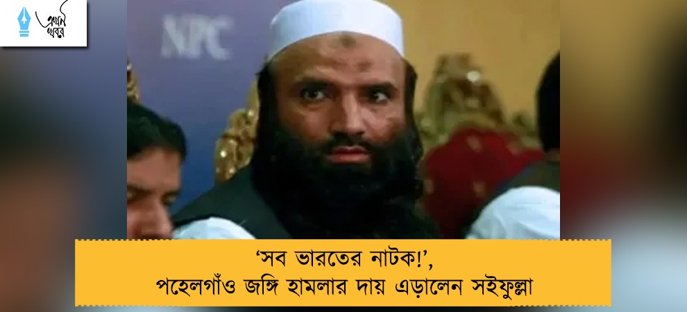 ‘সব ভারতের নাটক!’, পহেলগাঁও জঙ্গি হামলার দায় এড়ালেন সইফুল্লা