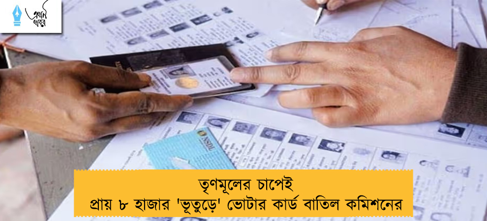 তৃণমূলের চাপেই প্রায় ৮ হাজার 'ভূতুড়ে' ভোটার কার্ড বাতিল কমিশনের