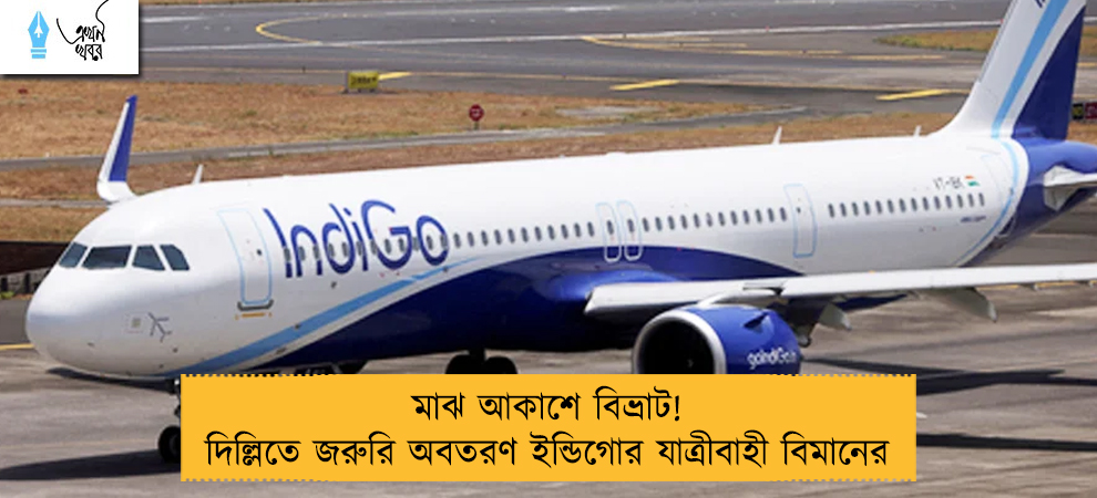 মাঝ আকাশে বিভ্রাট! দিল্লিতে জরুরি অবতরণ ইন্ডিগোর যাত্রীবাহী বিমানের