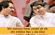 হিন্দি আগ্রাসনের বিরুদ্ধে একজোট দুই ভাই, যৌথ কর্মসূচিতে উদ্ধব ও রাজ ঠাকরে