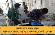 ঢাকার স্কুলে ভেঙে পড়ল বায়ুসেনার বিমান, দগ্ধ হয়ে হাসপাতালে ভর্তি ২৮ জন