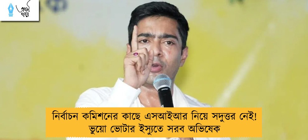 নির্বাচন কমিশনের কাছে এসআইআর নিয়ে সদুত্তর নেই! ভুয়ো ভোটার ইস্যুতে সরব অভিষেক