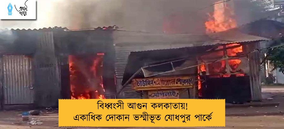 বিধ্বংসী আগুন কলকাতায়! একাধিক দোকান ভস্মীভূত যোধপুর পার্কে