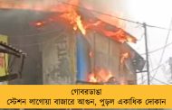 গোবরডাঙা স্টেশন লাগোয়া বাজারে আগুন, পুড়ল একাধিক দোকান