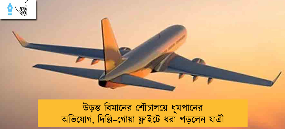 উড়ন্ত বিমানের শৌচালয়ে ধূমপানের অভিযোগ, দিল্লি–গোয়া ফ্লাইটে ধরা পড়লেন যাত্রী